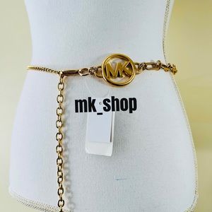 Michael Kors Logo Metal Chain Belt S/M